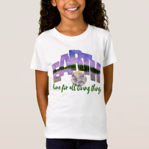 Camiseta Nuestro hogar Tierra Azul cielo de verano y agua