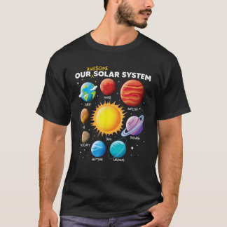 Camiseta Nuestro Increíble Sistema Solar Planetas Espacio c