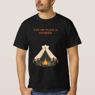 Camiseta Nuestro lugar favorito está afuera Estilo cotidi