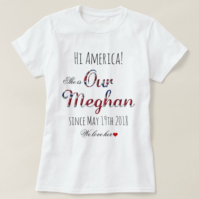 Camiseta Nuestro Meghan Markle Reino Unido Gran Boda Divert (Diseño del anverso)