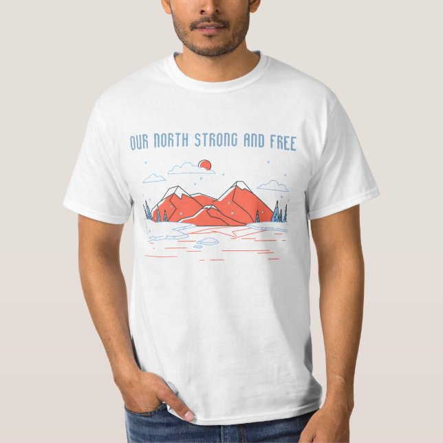Camiseta Nuestro Norte Grande Y Libre Gran Canadiense Al Ai (Anverso)