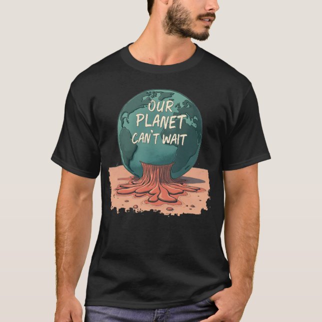 Camiseta Nuestro Planeta No Puede Esperar – Acción Climátic (Anverso)