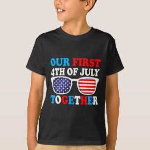 Camiseta Nuestro Primer 4 De Julio Juntos Parejas Ropa A Ju