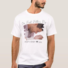 Camiseta Nuestro primer Día de los Padres: Papi nuevo y fot