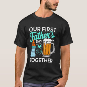 Camiseta Nuestro primer día del padre juntos divertido cerv