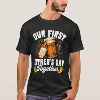 Camiseta Nuestro Primer Día Del Padre Juntos Papá E Hijo At