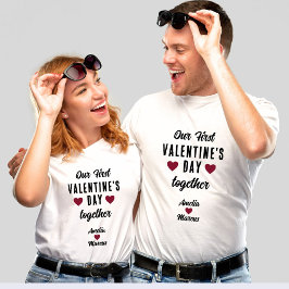 Camiseta Nuestro primer El día de San Valentín juntos