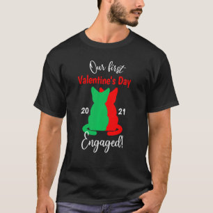 Camiseta Nuestro primer El día de San Valentín se compromet
