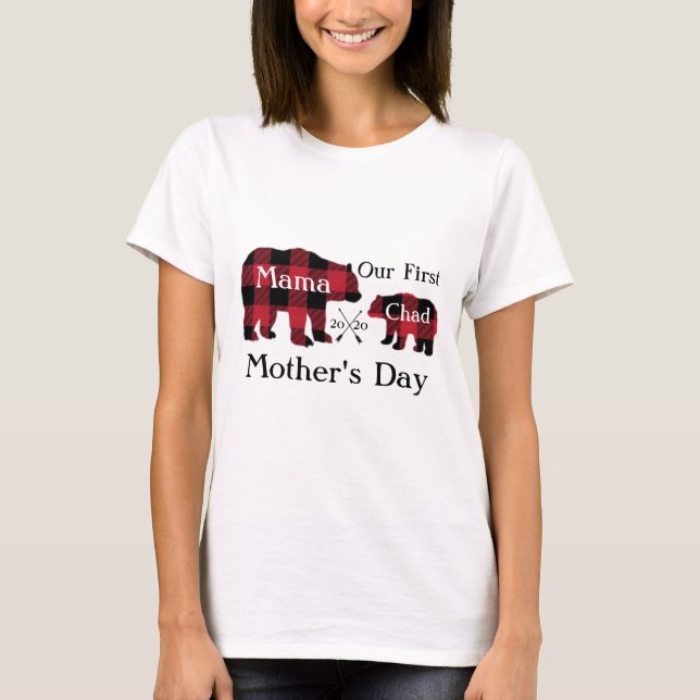 Camiseta Nuestro primer Personalizado del Día de la Madre (Anverso)