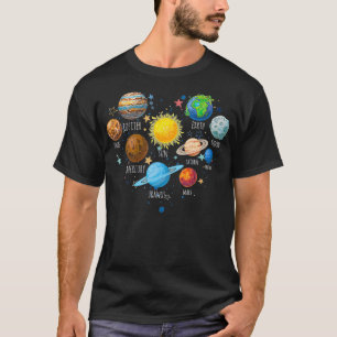 Camiseta Nuestro Sistema Solar Planeta Ciencia Espacio Educ