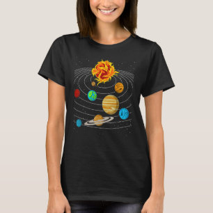 Camiseta Nuestro Sistema Solar Planeta Ciencia Espacio Educ