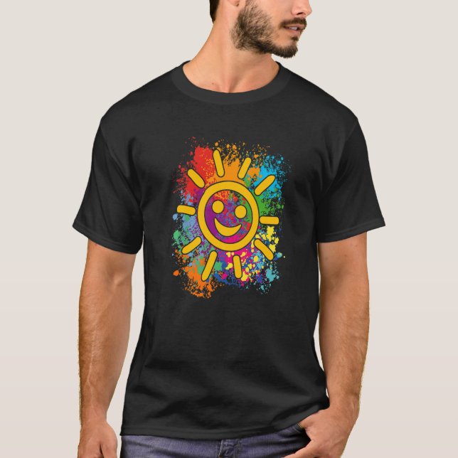 Camiseta Nuestro sol de risa nuestro sol en manchas de colo (Anverso)