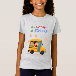 Camiseta Nuestro último día escolar - Autobús divertido par