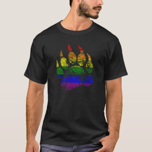 Camiseta Nueva bandera arcoíris de garra de oso de diseño d