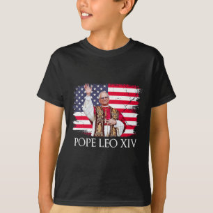 Camiseta Nueva bandera estadounidense del Papa Leo Xiv Robe