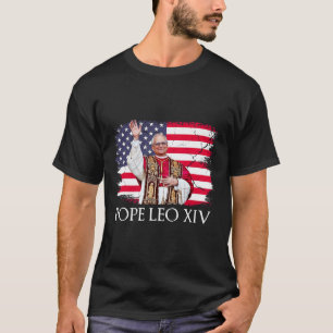 Camiseta Nueva bandera estadounidense del Papa Leo Xiv Robe