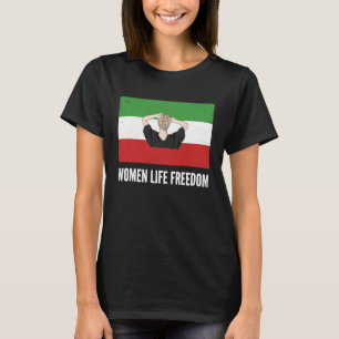 Camiseta Nueva bandera iraní sin hiyab Mujeres apoyo a puño
