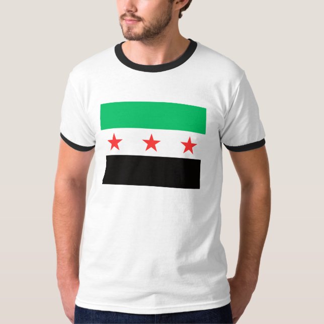 Camiseta Nueva bandera siria libre de libertad post revoluc (Anverso)