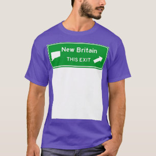 Camiseta Nueva Bretaña Connecticut Highway Rótulo de salida