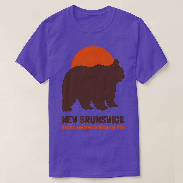 Camiseta Nueva Brunswick Donde Suceden Cosas Increíbles (Diseño del anverso)