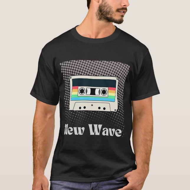 Camiseta Nueva cinta cassette retro retro de música de onda (Anverso)