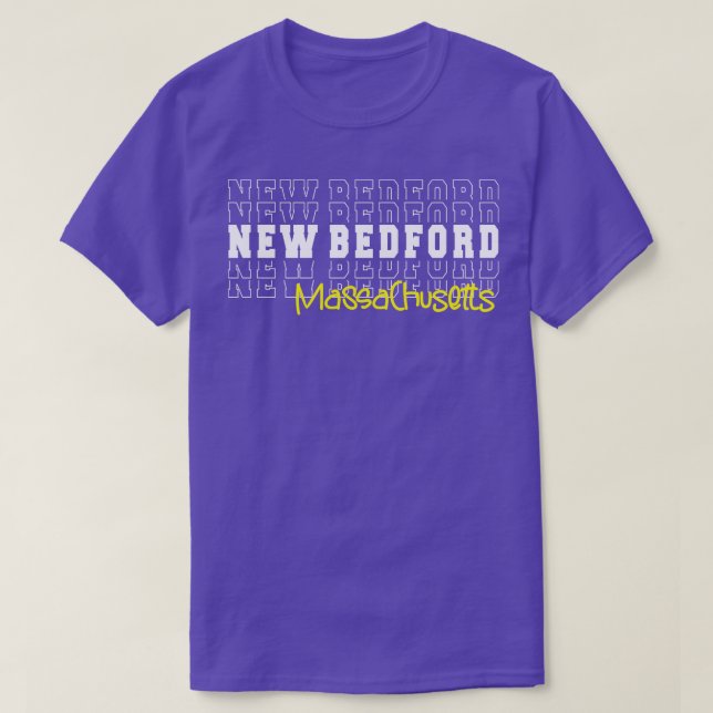 Camiseta Nueva ciudad de Bedford Massachusetts MAMÁES de Nu (Diseño del anverso)