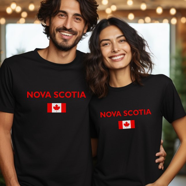 Camiseta Nueva Escocia Canadá Bandera Canadiense Color oscu (Subido por el creador)