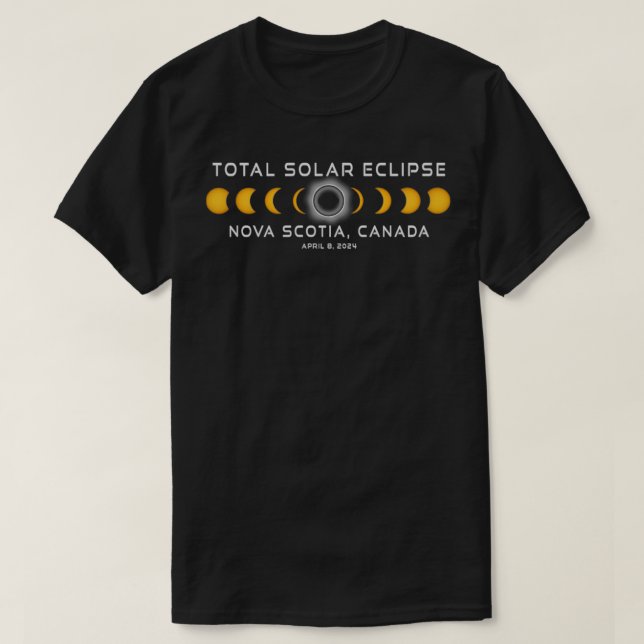 Camiseta Nueva Escocia Canadá Eclipse solar 2024 Abril 8 (Diseño del anverso)