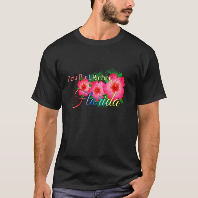 Camiseta Nueva familia de flores tropicales Port Richey Flo (Anverso)