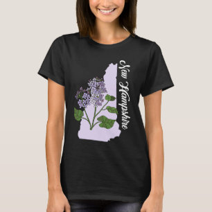 Camiseta Nueva Hampshire Flower Purple Lilac