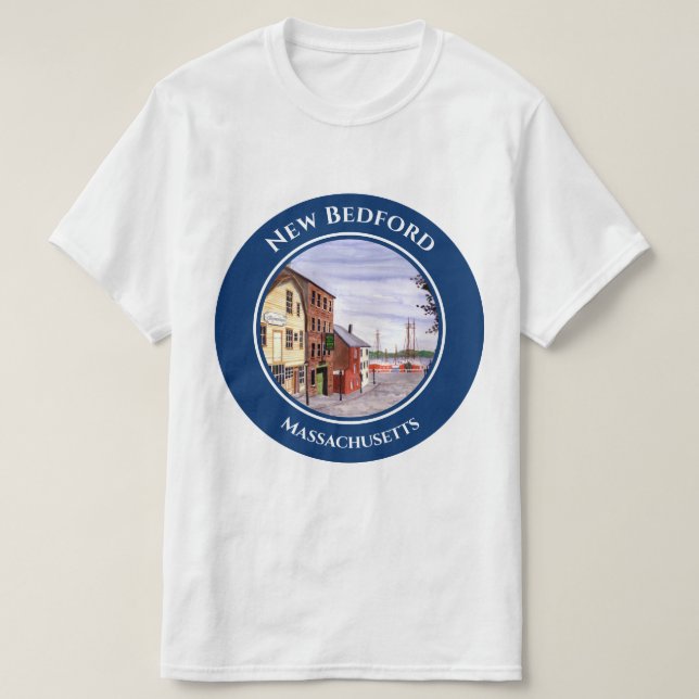 Camiseta Nueva Inglaterra de Bedford Massachusetts (Diseño del anverso)