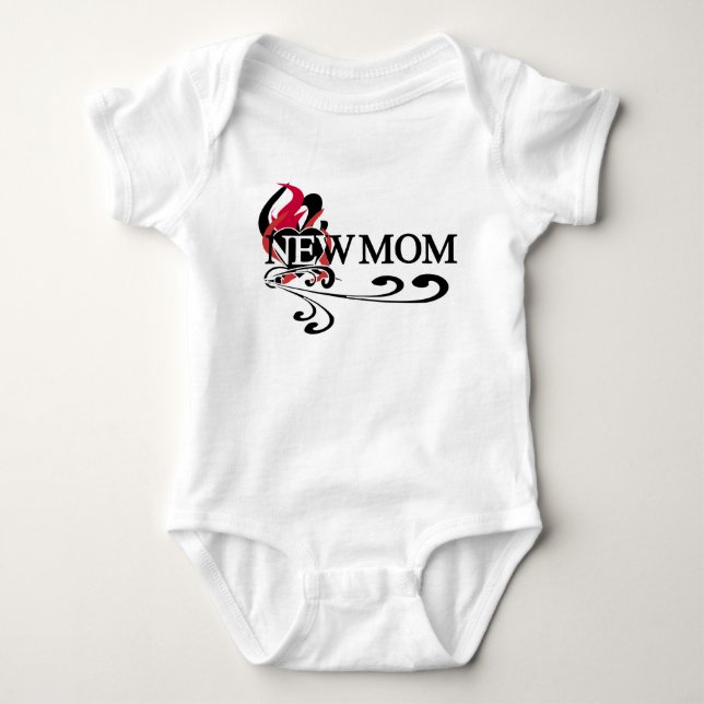 Camiseta Nueva mamá del corazón gótico (Anverso)