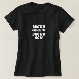 Camiseta Nueva moda de verano divertida ROWN CHICKEN BROWN 