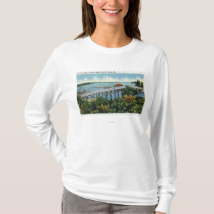 Camiseta Nueva opinión del puente del pie de la isla