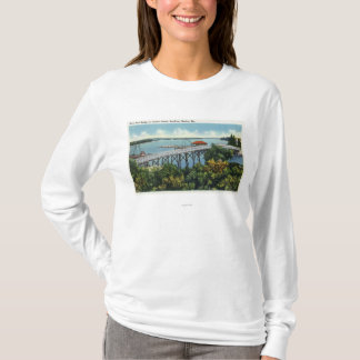 Camiseta Nueva opinión del puente del pie de la isla