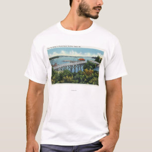 Camiseta Nueva opinión del puente del pie de la isla