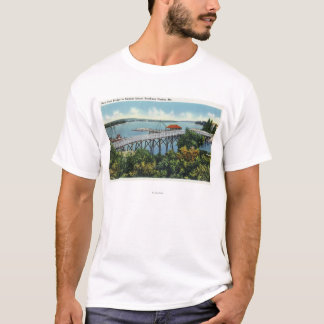 Camiseta Nueva opinión del puente del pie de la isla