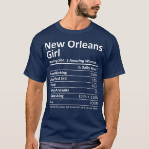 Camiseta NUEVA ORLEANA CHICA LA LOUISIANA Funny City Home R