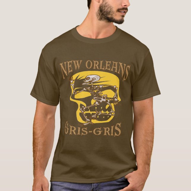 Camiseta Nueva Orleans Gris Gris Voodoo (Anverso)