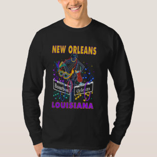 Camiseta Nueva Orleans Louisiana Calle Bourbon Ciudad Cresc