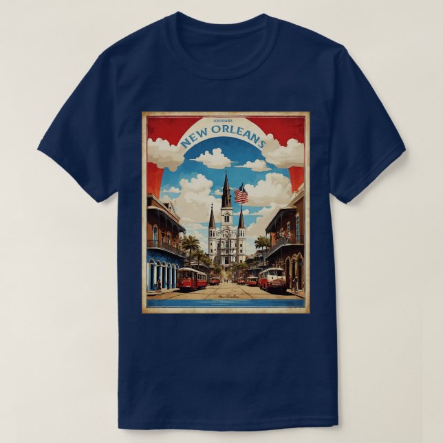 Camiseta Nueva Orleans Louisiana Estados Unidos de América  (Diseño del anverso)