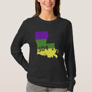 Camiseta Nueva Orleans Mardi Gras Fiesta 504 Louisiana Carn