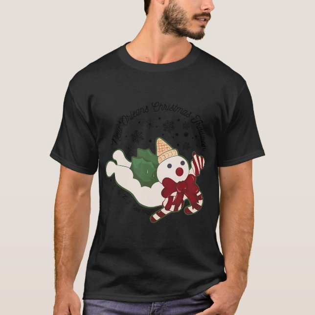 Camiseta Nueva Orleans Sr. Bingle Navidades Tradición Snowm (Anverso)