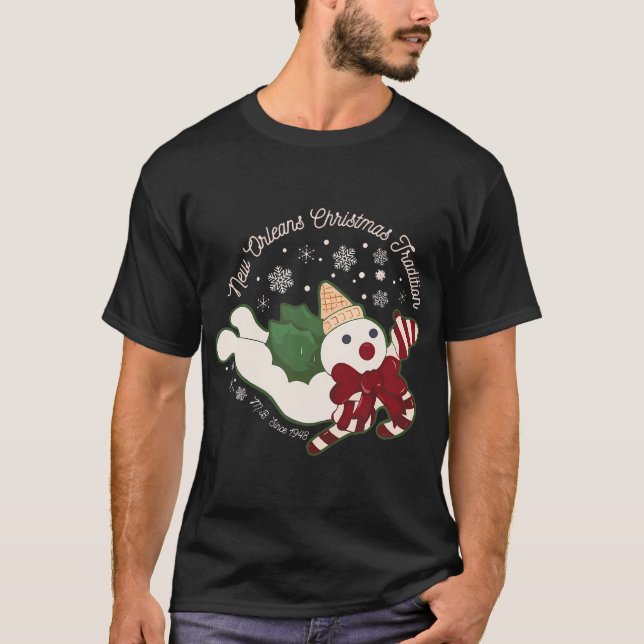 Camiseta Nueva Orleans Sr. Bingle Navidades Tradición Snowm (Anverso)