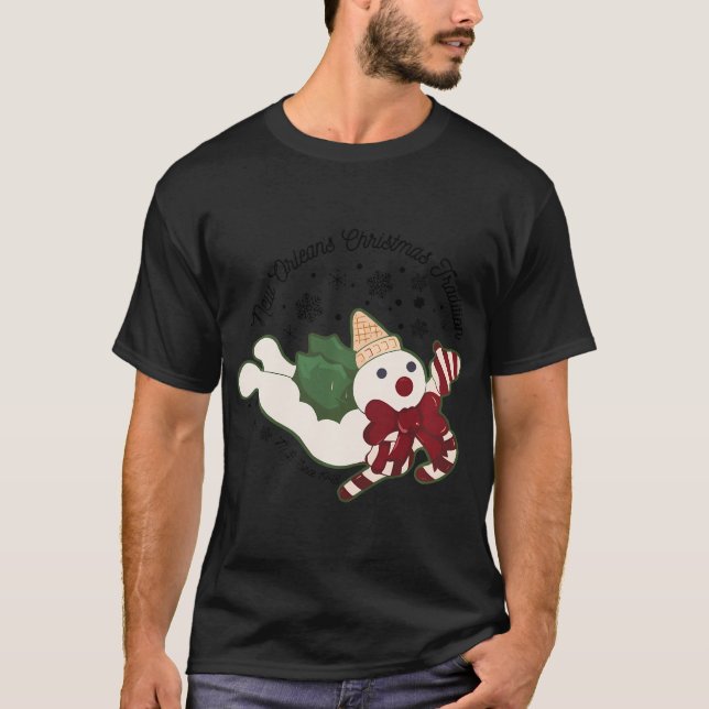 Camiseta Nueva Orleans Sr. Bingle Navidades Tradición Snowm (Anverso)