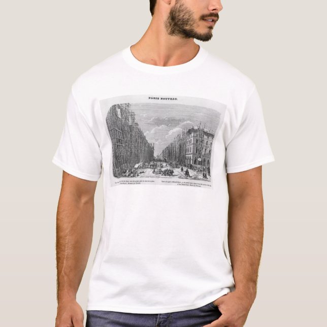 Camiseta Nueva París, vista de una pieza de la calle de (Anverso)