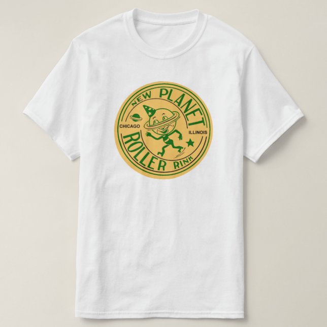 Camiseta Nueva pista de patinaje planetario, Chicago, IL (Diseño del anverso)