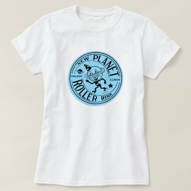 Camiseta Nueva pista de patinaje planetario, Chicago, IL (Diseño del anverso)