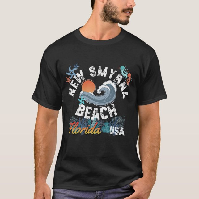 Camiseta Nueva playa de Smyrna, Florida (Anverso)