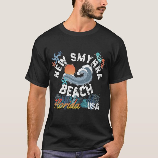 Camiseta Nueva playa de Smyrna, Florida (Anverso)